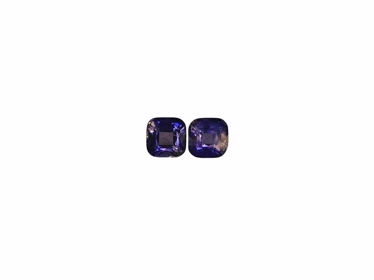 2.65ct Natural  Pair Cushion Faceted Iolite  from Madagascar — view 1